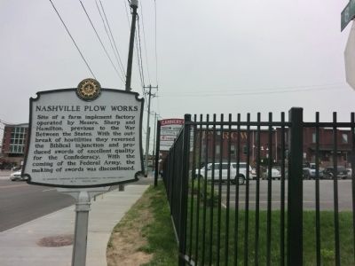 Nashville Plow Works Marker image. Click for full size.