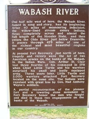 Wabash River Marker image. Click for full size.