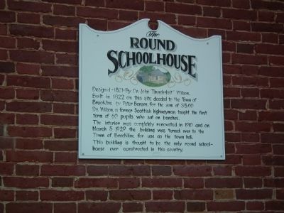 The Round Schoolhouse Marker image. Click for full size.