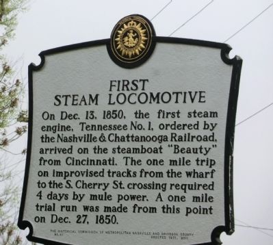 First Steam Locomotive Marker image. Click for full size.