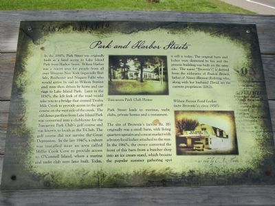 Park and Harbor Streets Marker image. Click for full size.