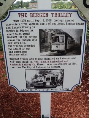 The Bergen Trolley Marker image. Click for full size.