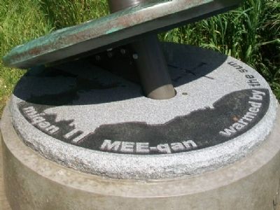 Signs of Lekwungen Spindle Whorl Sculpture Detail image. Click for full size.