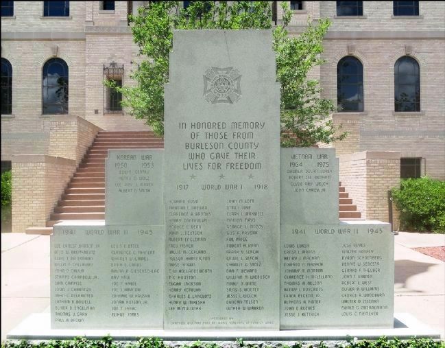 Burleson County War Memorial image. Click for full size.