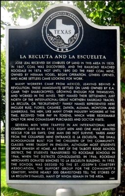 La Recluta and La Escuelita Marker. Click for full size. La Recluta and La Escuelita Marker image. Click for full size.