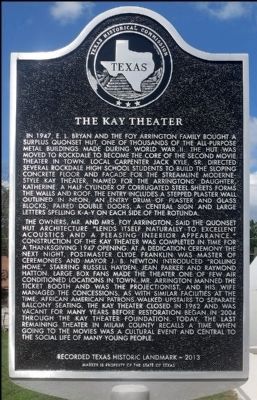 The Kay Theater Marker image. Click for full size.