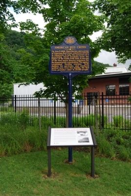 American Red Cross Marker and Johnstown Flood sign image. Click for full size.