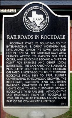 Railroads in Rockdale Marker image. Click for full size.