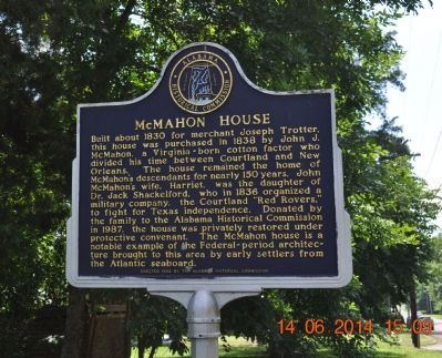 McMahon House Marker image. Click for full size.