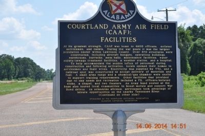 Courtland Army Air Field (CAAF): Facilities Marker image. Click for full size.
