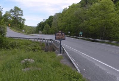 Wide view of the Blossburg Coal Marker. Click for full size. Wide view of the Blossburg Coal Marker image. Click for full size.