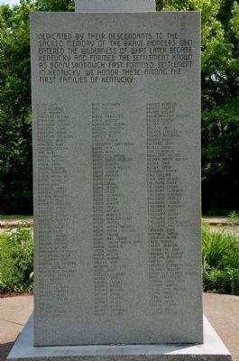 The Fort Boonesborough Monument - Side 1 image. Click for full size.