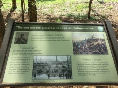 United States Colored Troops at Johnsonville Marker. Click for full size. United States Colored Troops at Johnsonville Marker image. Click for full size.