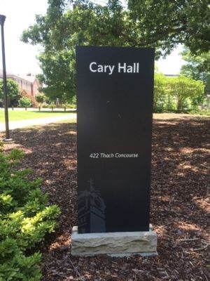 Cary Hall Sign image. Click for full size.