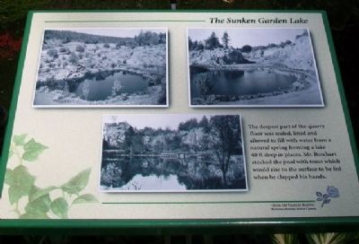 The Sunken Garden Lake Marker image. Click for full size.