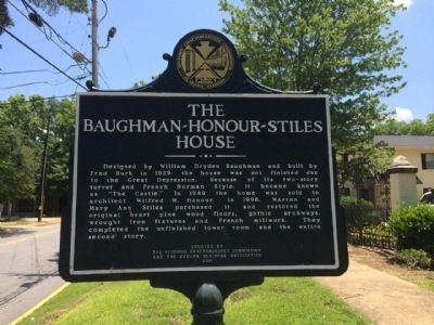 The Baughman-Honour-Stiles House Marker image. Click for full size.