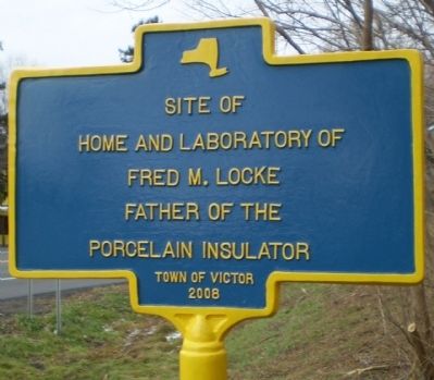 Site of Home and Laboratory of Fred M. Locke Marker image. Click for full size.