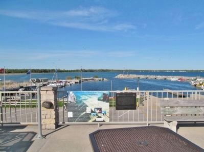 Baileys Harbor Town Marina and Marker. Click for full size. Baileys Harbor Town Marina and Marker image. Click for full size.