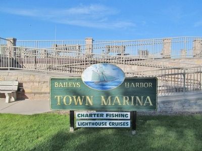 Baileys Harbor Town Marina Sign image. Click for full size.