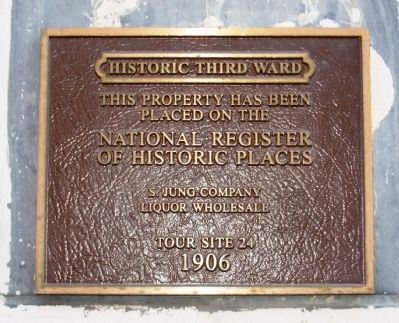 S. Jung Company Liquor Wholesale Marker image. Click for full size.