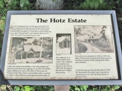 The Hotz Estate Marker image. Click for full size.