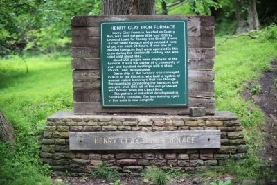 Henry Clay Iron Furnace Marker image. Click for full size.