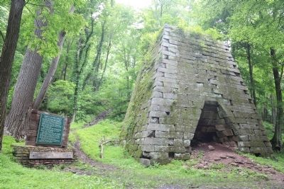 Henry Clay Iron Furnace and Marker image. Click for full size.