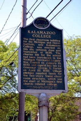 Kalamazoo College Marker image. Click for full size.
