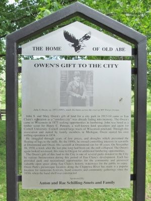 Owen's Gift to the City Marker image. Click for full size.