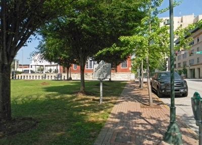 Wide view of the Martin Hotel Marker. Click for full size. Wide view of the Martin Hotel Marker image. Click for full size.
