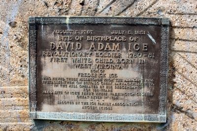 Site of the Birthplace of David Adam Ice Marker image. Click for full size.