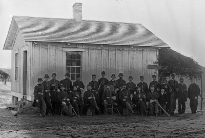 Officers of 4th U.S. Colored Infantry at Fort Slocum image. Click for full size.