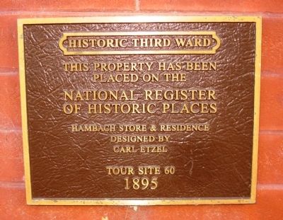 Hambach Store and Residence Marker image. Click for full size.