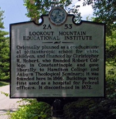 Lookout Mountain Educational Institute Marker. Click for full size. Lookout Mountain Educational Institute Marker image. Click for full size.
