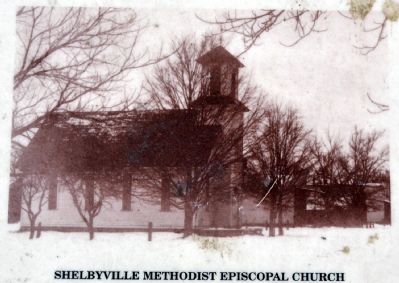 Shelbyville Methodist Episcopal Church Yesteryear image. Click for full size.