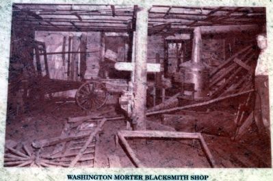 Washington Mortar Blacksmith Shop in 1950s image. Click for full size.