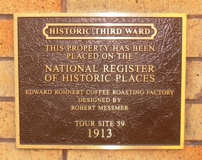 Edward Rohnert Coffee Roasting Factory Marker image. Click for full size.