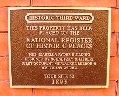 Mrs. Isabella Ryder Building Marker. Click for full size. Mrs. Isabella Ryder Building Marker image. Click for full size.
