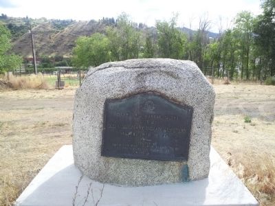 Old Mission Indian Cemetery Marker. Click for full size. Old Mission Indian Cemetery Marker image. Click for full size.
