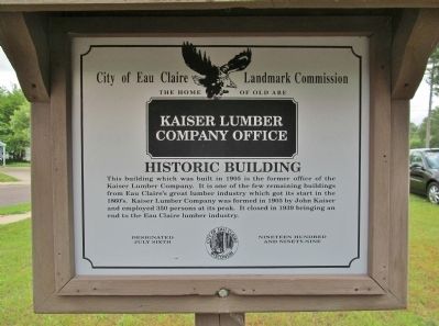 Kaiser Lumber Company Office Marker image. Click for full size.