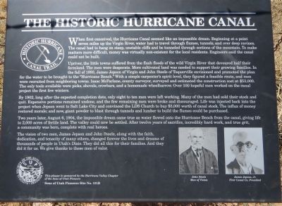 The Historic Hurricane Canal Marker. Click for full size. The Historic Hurricane Canal Marker image. Click for full size.