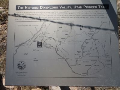 The Historic Dixie-Long Valley, Utah Pioneer Trail Marker image. Click for full size.