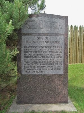 Site of Forest City Stockade Marker image. Click for full size.