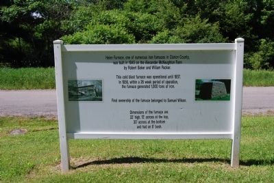 Helen Furnace Sign Rear image. Click for full size.