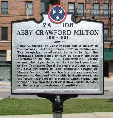 Abby Crawford Milton Marker image. Click for full size.