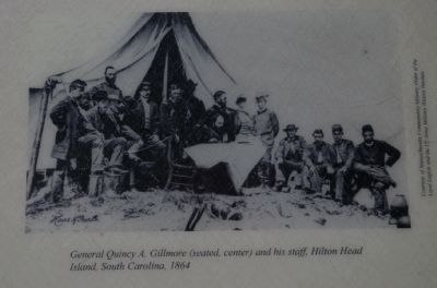 General Quincy A. Gillmore (seated, center) and his staff, Hilton Head Island, South Carolina, 1864 image. Click for full size.