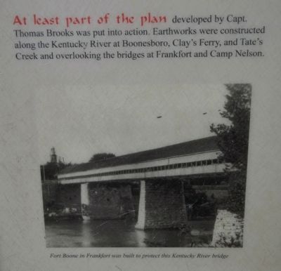 Fort Boone in Frankfort was built to protect this Kentucky River bridge image. Click for full size.