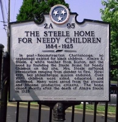 The Steele Home for Needy Children Marker. Click for full size. The Steele Home for Needy Children Marker image. Click for full size.