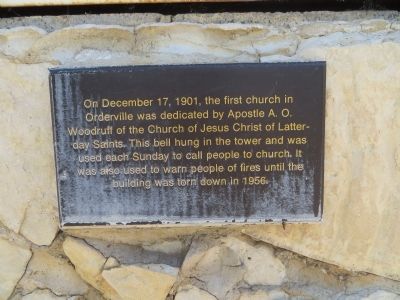 Orderville Bell Marker. Click for full size. Orderville Bell Marker image. Click for full size.