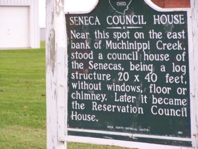 Seneca Council House face of marker image. Click for full size.